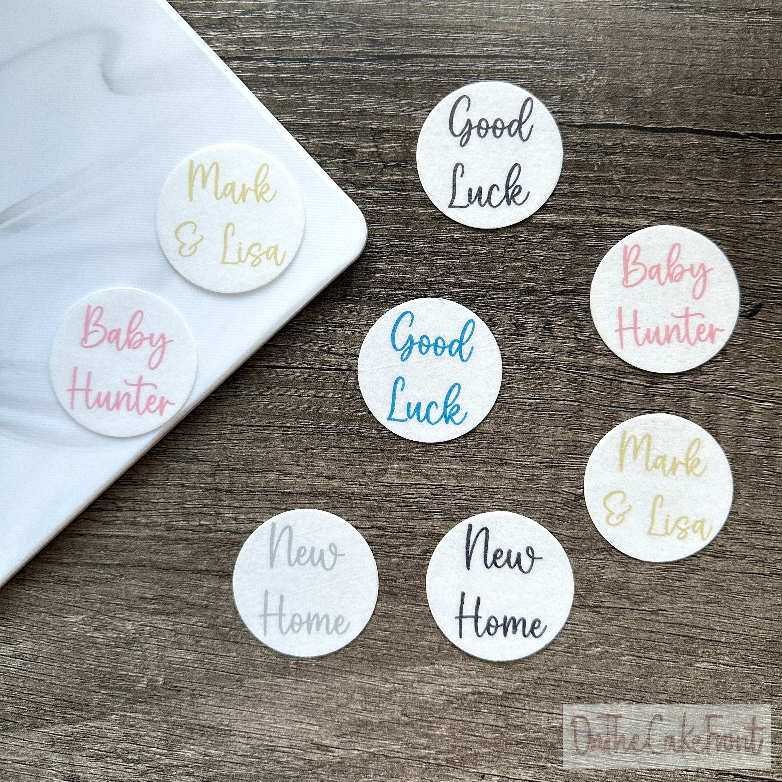 Text Message Topper 12 Custom Text Cupcake Toppers Edible Printing Wafer Card | On The Cake ...