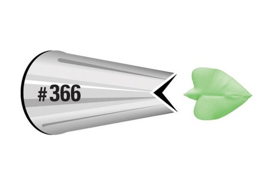 Wilton #366 Large Leaf Piping Tip On The Cake Front