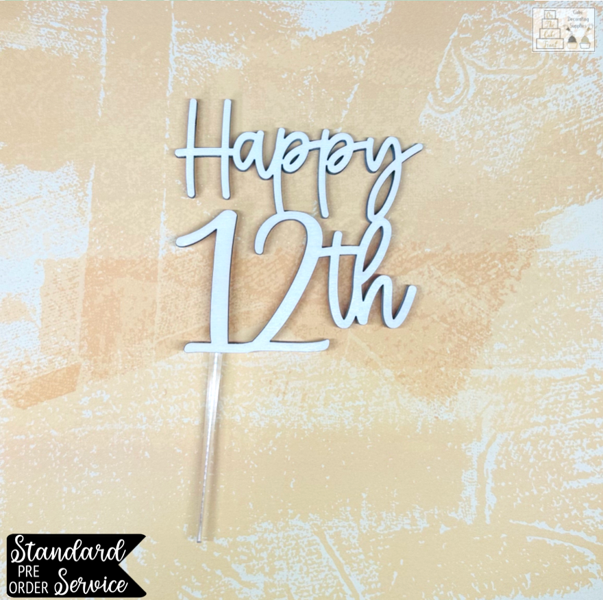 12 cake topper