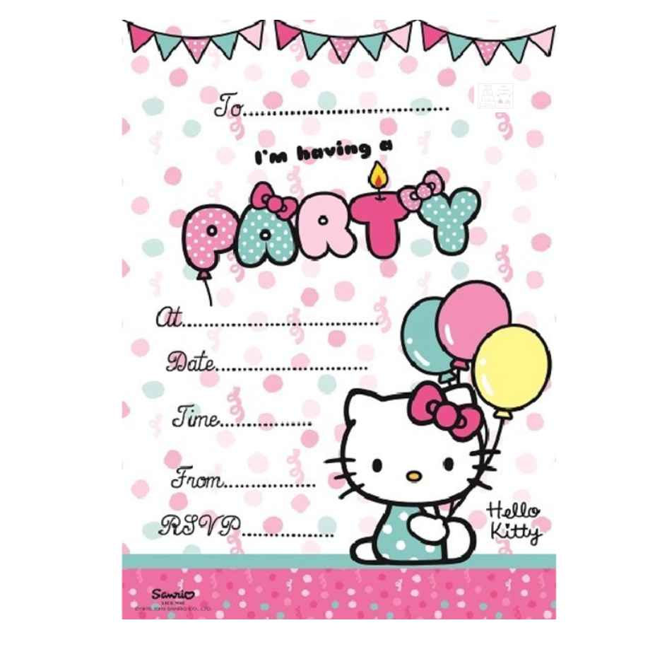 Kitty hotsell party invitation