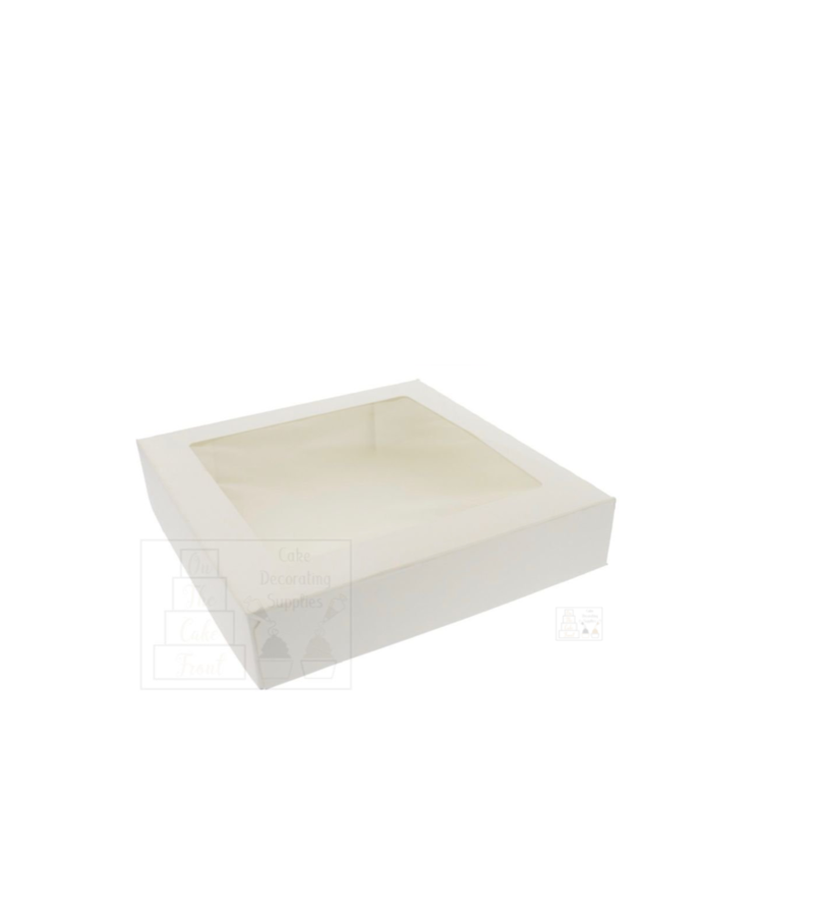 9 Inch White Giant Cookie Box | On The Cake Front