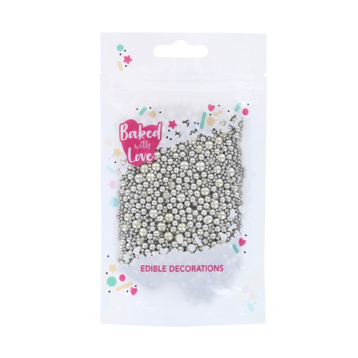 Silver discount edible beads